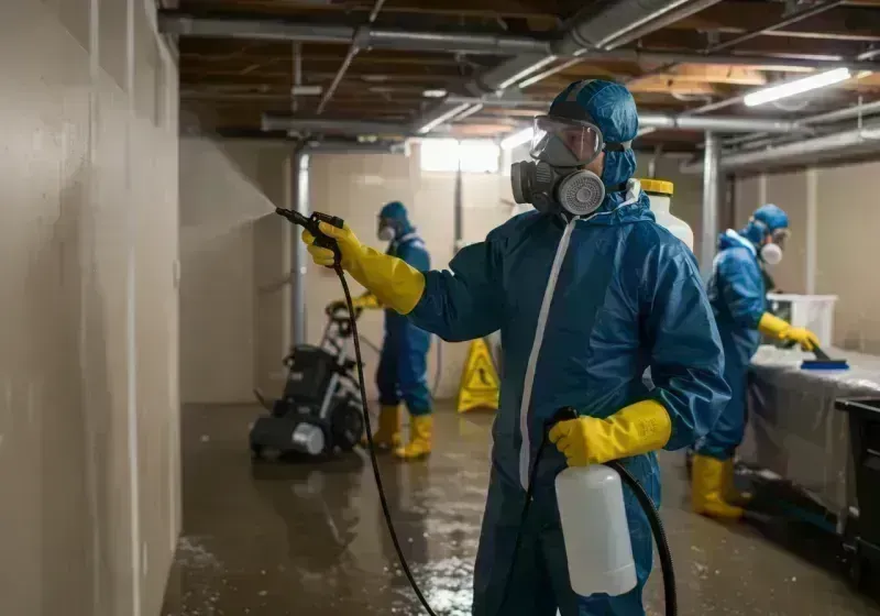 Basement Sanitization and Antimicrobial Treatment process in Royalston, MA