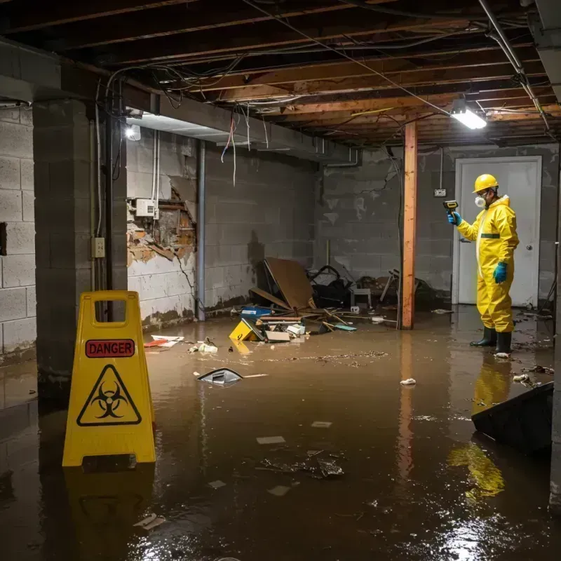 Flooded Basement Electrical Hazard in Royalston, MA Property